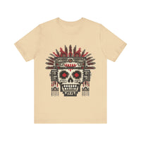 Pixel Art Aztec Skull Totem Unisex T-Shirt
