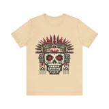 Pixel Art Aztec Skull Totem Unisex T-Shirt