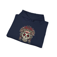 Pixel Art Aztec Skull Totem Unisex Hoodie