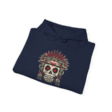 Pixel Art Aztec Skull Totem Unisex Hoodie