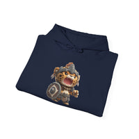Chibi Mayan Jaguar Warrior Cartoon Style Unisex Hoodie