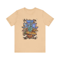Aztec Turquoise Cactus Desert Landscape Unisex T-Shirt