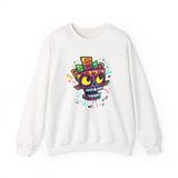 Cyber Aztec Skull Cartoon Style Unisex Sweatshirt