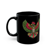Pixel Art Quetzalcoatl Retro Boss Style Black Mug