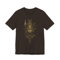 Golden Shaman Tribal Symbol Line Art Unisex T-Shirt