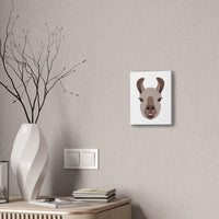 Llama Face Portrait Illustration Canvas