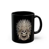 Mictlantecuhtli Skull Headdress Black Mug