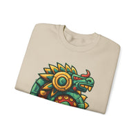 Colorful Quetzalcoatl Sun Serpent Glyph Style Unisex Sweatshirt
