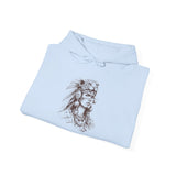Aztec Warrior Woman Jaguar Spirit Sketch Unisex Hoodie
