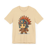 Chibi Aztec Warrior Cartoon Style Unisex T-Shirt