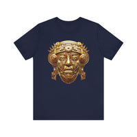 Aztec Golden Solar Deity Mask Unisex T-Shirt