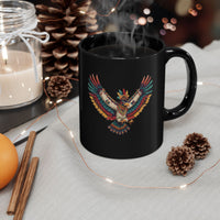 Sacred Condor Pixel Flight Black Mug