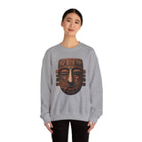 Ancient Andean Tribal Mask Stylized Face Unisex Sweatshirt