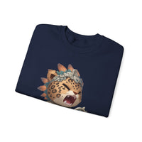 Fierce Chibi Jaguar Warrior Mayan Style Unisex Sweatshirt