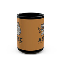 Modern Quetzalcóatl Serpent Head Logo Design Black Mug