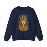 Golden Aztec Warrior Queen Illustration Unisex Sweatshirt