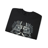 Obsidian Blade Warriors Aztec Glyph Style Unisex Sweatshirt