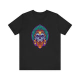 Aztec Indian Death Skull Tattoo Style Unisex T-Shirt