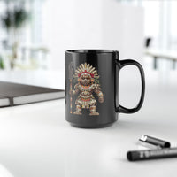 Temple Guardian Pixel Warrior Black Mug