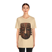Ancient Andean Tribal Mask Stylized Face Unisex T-Shirt