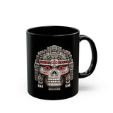 Ancient Pixel Skull Totem Black Mug