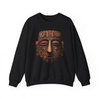 Ancient Andean Tribal Mask Stylized Face Unisex Sweatshirt