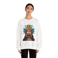 Aztec Royal Warrior Queen Portrait Illustration Unisex Sweatshirt