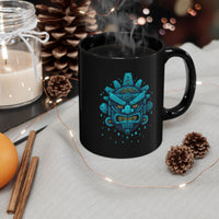 Tlaloc Rain God Tribal Glyph Style Black Mug