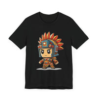 Chibi Aztec Warrior Cartoon Style Unisex T-Shirt