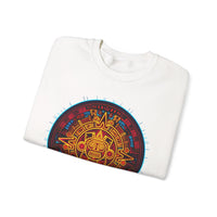 Neon Aztec Calendar Unisex Sweatshirt