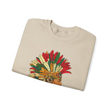 Aztec Warrior Head Illustration Unisex Sweatshirt