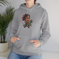 Chibi Aztec Warrior with Baby Quetzalcoatl Serpent Unisex Hoodie