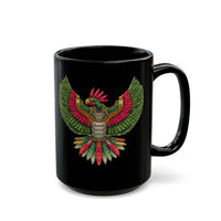 Pixel Art Quetzalcoatl Retro Boss Style Black Mug