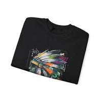 Urban Feather Headdress Graffiti Unisex Sweatshirt