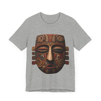 Ancient Andean Tribal Mask Stylized Face Unisex T-Shirt
