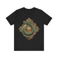 Quetzalcoatl Feathered Sun Glyph Unisex T-Shirt