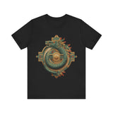 Quetzalcoatl Feathered Sun Glyph Unisex T-Shirt