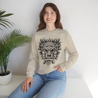 Aztec-Inspired Tlaloc God Tribe Graphic Unisex Sweatshirt