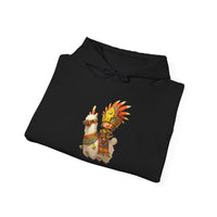 Cute Chibi Inca Warrior and Llama Cartoon Unisex Hoodie