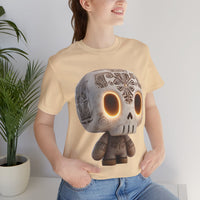 Glow-Eyed Aztec Skull Chibi Unisex T-Shirt