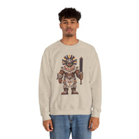 8-Bit Aztec Warrior Pixel Art Style Unisex Sweatshirt