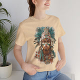 Maya Warrior Watercolor Portrait Unisex T-Shirt