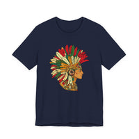 Aztec Warrior Head Illustration Unisex T-Shirt