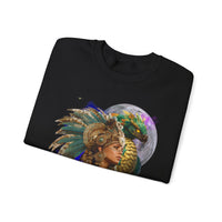 Aztec Quetzalcoatl Priestess Under Moon Unisex Sweatshirt