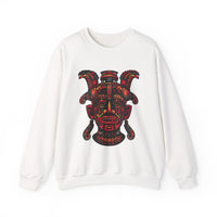 Aztec Fire Warrior Mask Unisex Sweatshirt