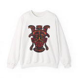 Aztec Fire Warrior Mask Unisex Sweatshirt