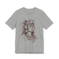 Aztec Warrior Woman Jaguar Spirit Sketch Unisex T-Shirt