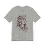 Aztec Warrior Woman Jaguar Spirit Sketch Unisex T-Shirt
