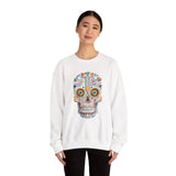 Neon Circuit Aztec Skull Cartoon Style Unisex Sweatshirt