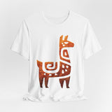 Inca Llama Rock Carving Style Unisex T-Shirt